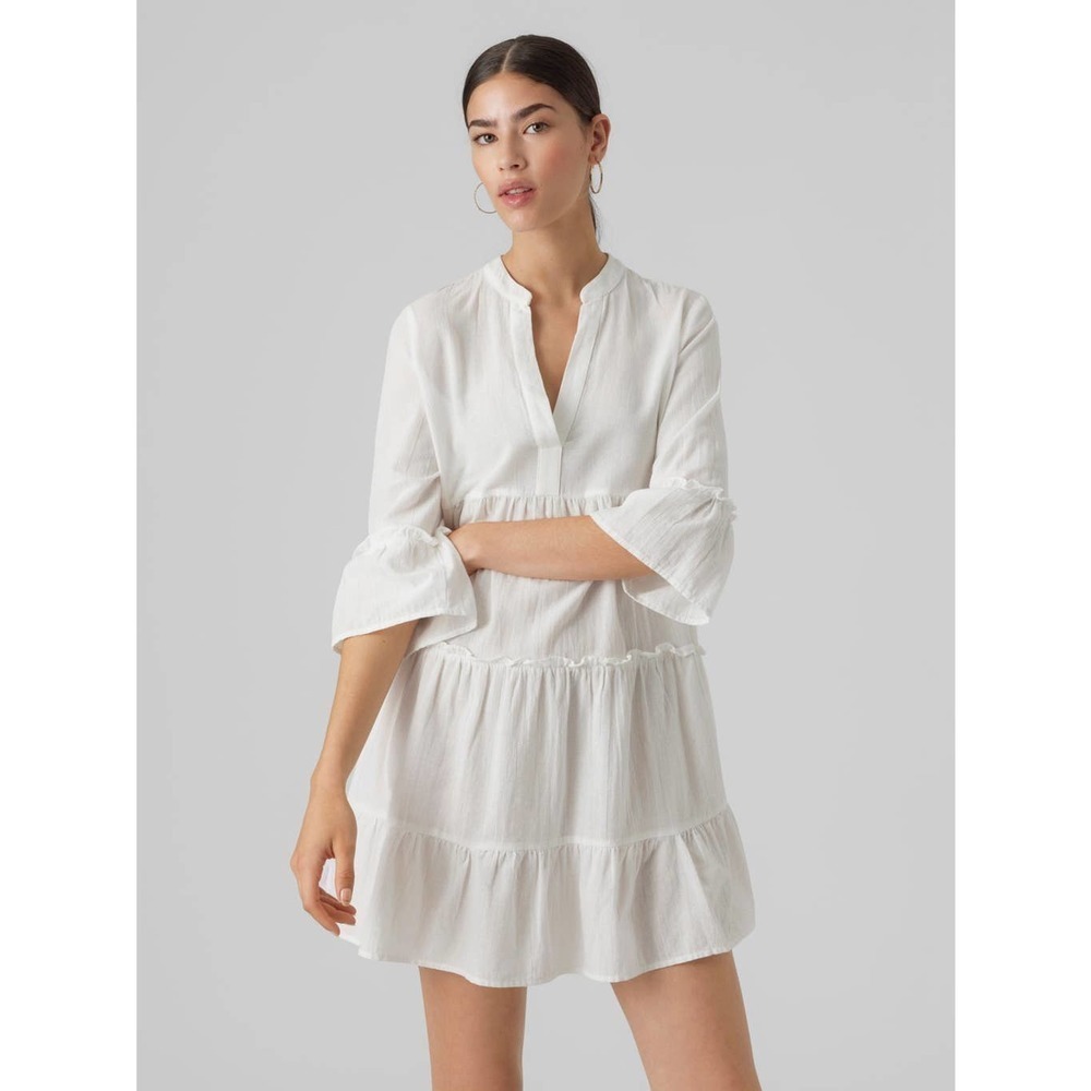 Vince Camuto Women's White Linen Dress Short Mini Dress Size M NWT